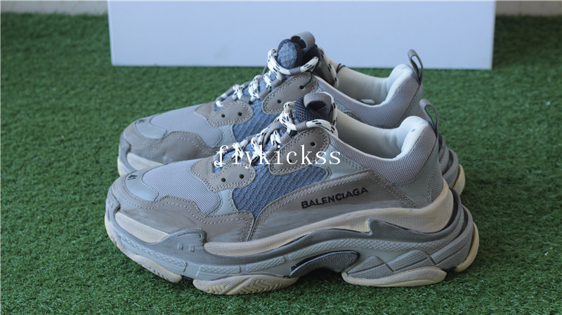 Balenciaga 2017 Fall Winter Washed Old Show Sneaker Grey